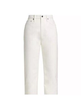 Agolde 90s Pinch Waist Leather Jeans White Women’s Size 27/4